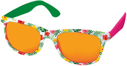 Okulary hawajskie Tropikalne kwiaty - 1 szt.