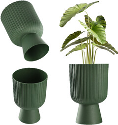 Doniczka na nóżce Golem Eco 14 cm, malachit