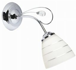 Simpli Lampa Kinkiet 1*40W E27 Chrom Z Kryształkiem+Klosz