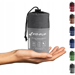 ULTRALEKKI ŚPIWÓR Z MIKROFIBRY 220X90CM SZARY