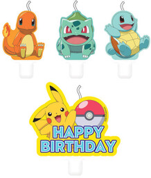 Świeczki Na Tort Pokemon 4 Szt.