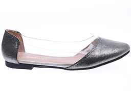 Transparentne srebrne balerinki