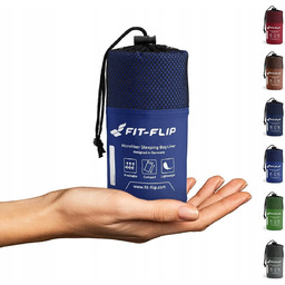 ULTRALEKKI ŚPIWÓR Z MIKROFIBRY 220X90CM NIEBIESKI