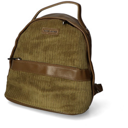 Mały Plecak Damski Khaki Sztruks Plecak 6664-2 Khaki