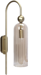 Lampa Dekoracyjna Ścienna Kinkiet Szklana AM204 1xE14 Złota