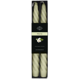 Świeca stołowa zakręcona White Tea 2szt
