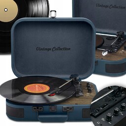 Gramofon Vintage Muse Głośniki Stereo Przenośny 33/45/78 Rpm