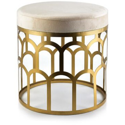 Stołek MARGIE beżowy 38 x 36 cm