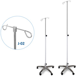JSK.1B/J-02 mobilny stojak kroplówki regulowany 2 wieszaki