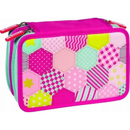 Piórnik Trzyczęściowy Z Wyposażeniem Patchwork