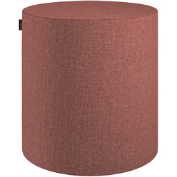 Puf Barrel, brązowo-koniakowy szenil, ø40, wys. 40 cm,