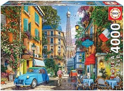 Educa - Ulice Paryża, Puzzle 4000 sztuk, wymiary: