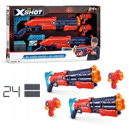 Zuru X-Shot Zestaw 2x Vigilante 2x Micro 24