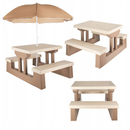 Stolik Ogrodowy Piknikowy Dla Dzieci Z Parasolem Stół