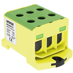 Złączka szynowa 1,5-50mm2 żół-ziel 6otwor AL/CU TH35 3P