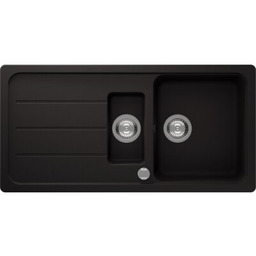 SCHOCK Zlewozmywak półtorakomorowy z ociekaczem Formhaus D-150L Onyx