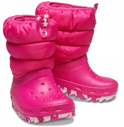 Buty Dziewczęce Zimowe Śniegowce Crocs Wysokie