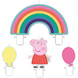 Świeczki mini, figurki Peppa Pig, 4 sztuk
