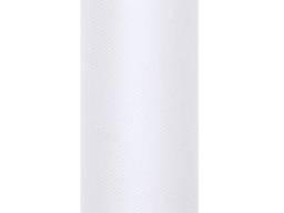 Tiul gładki biały - 30 cm x 9
