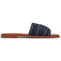 Klapki Tommy Hilfiger Webbing Mule FW0FW08421 Granatowy