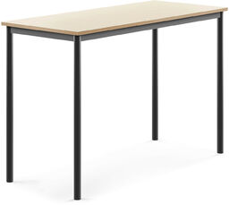 Stół BORÅS, 1400x600x900 mm, laminat brzoza, antracyt