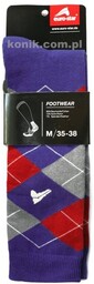 EURO-STAR Podkolanówki CHEQUERED - royal blue/lipstick