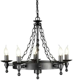 Żyrandol WARWICK WR5 GRAPHITE Elstead