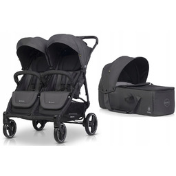 Wózek Bliźniaczy Dziecięcy Euro Cart Gondola Doblo Folia