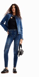 Spodnie dżinsowe slim biker