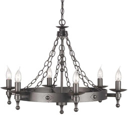 Żyrandol WARWICK WR6 GRAPHITE Elstead