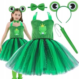 Strój Przebranie Żaba Żabka Sukienka Żaby Pani Wiosna