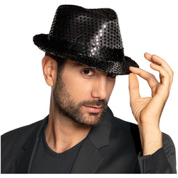 Kapelusz Popstar czarny w cekiny