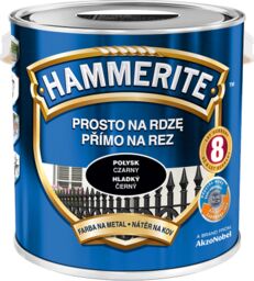 HAMMERITE Farba na rdzę Połysk Czarny 2,5L