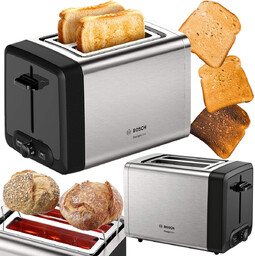 Toster Bosch DesignLine TAT4P420DE 970W Taca Podgrzewacz Opiekacz