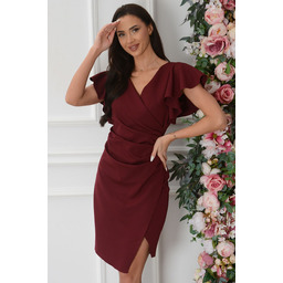 Sukienka kopertowa motylek burgund Lillian