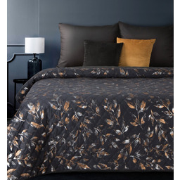 Narzuta pikowana z nadrukiem w liście NJF-01