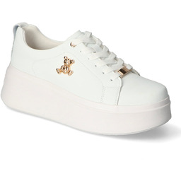 Białe Trampki na grubej podeszwie Sneakersy Filippo DP6246/26WH