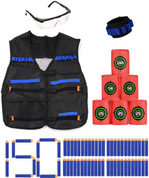 Zestaw Kamizelka do Nerf + 150 strzałek +