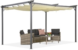 Beżowa pergola tarasowa La Palma 3x4 Garden Point