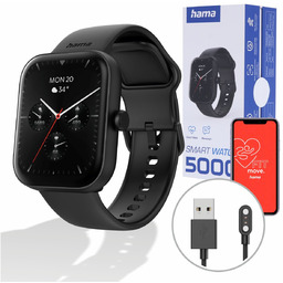 Hama Fit Watch 5000 Smartwatch Zegarek Sportowy Prostokątny