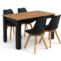 Zestaw jadalniany stół 120x60 Dąb Craft 4 krzesła