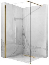 Złota ścianka prysznicowa walk-in 110 cm Aero Gold