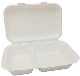 Menu box pojemnik dwudzielny pulpa 230x156x65mm 125 szt.