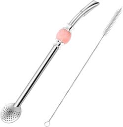 Bombilla z różowym kamieniem 21cm + czyścik