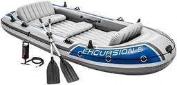 Intex Uniseks Excursion 5 68325NP Nadmuchiwany Ponton, Szary,