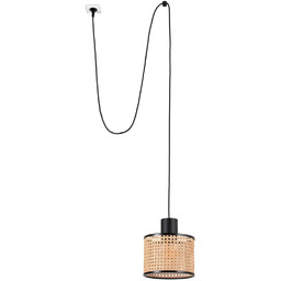 Faro Barcelona Lampa wisząca rattanowa Mambo 210 Black