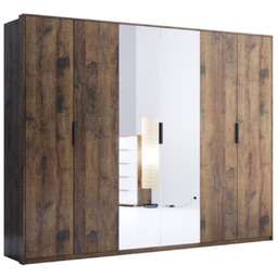 Duża garderoba 6-drzwiowa szafa dąb fregata Quadro (KV-16-OF)