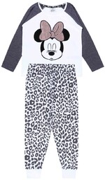 Biało-grafitowa piżama w panterkę MYSZKA MINNIE DISNEY 5-6lat
