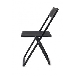 Składane krzesło Slim czarne, minimalistyczne, niewielkie, konferencyjne, eventowe