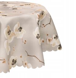 Obrus PLAMOODPORNY OWALNY Orchidea 140x200 owal